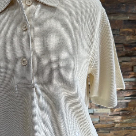 HELMUT LANG Waffle Polo Dress Size Small Color: Winter White - Picture 7 of 14